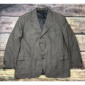 VTG Apolon Blazer Jacket Mens 54 Lambswool Brown 90s